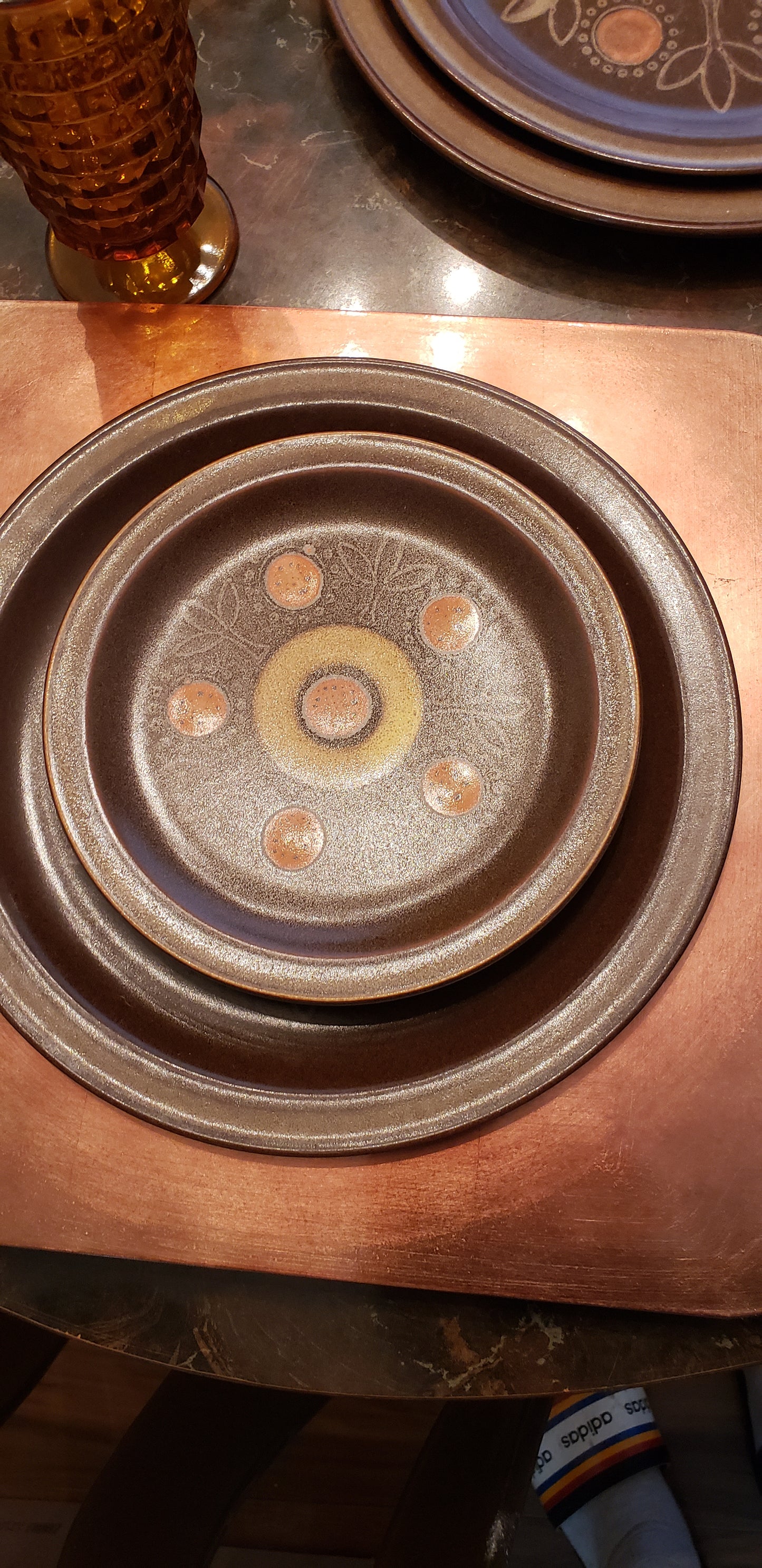 Georges Briard Aztec Stoneware Plate Set w/Platter