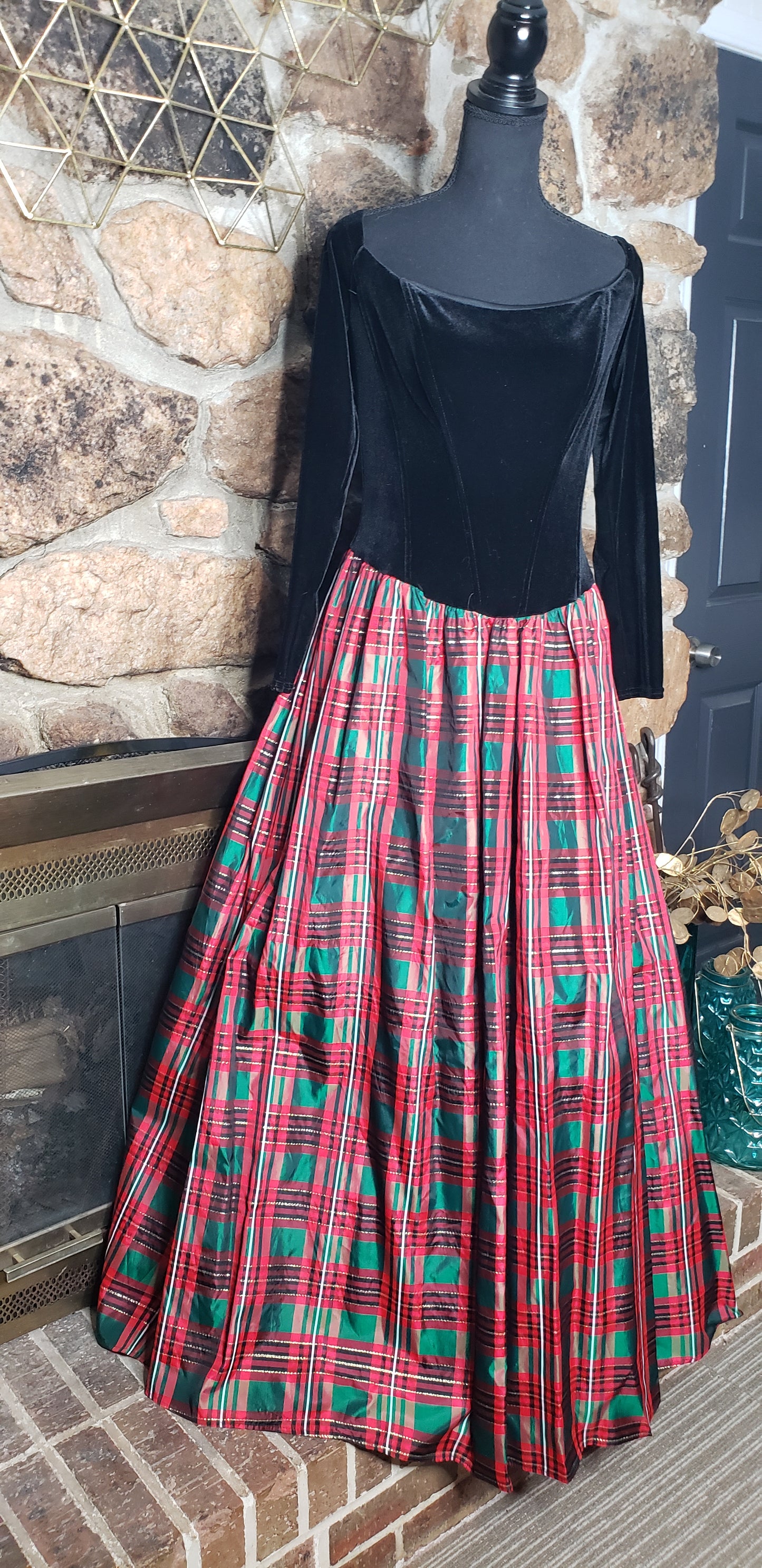 Scott McClintock Holiday Velvet Corset and Taffeta Gown