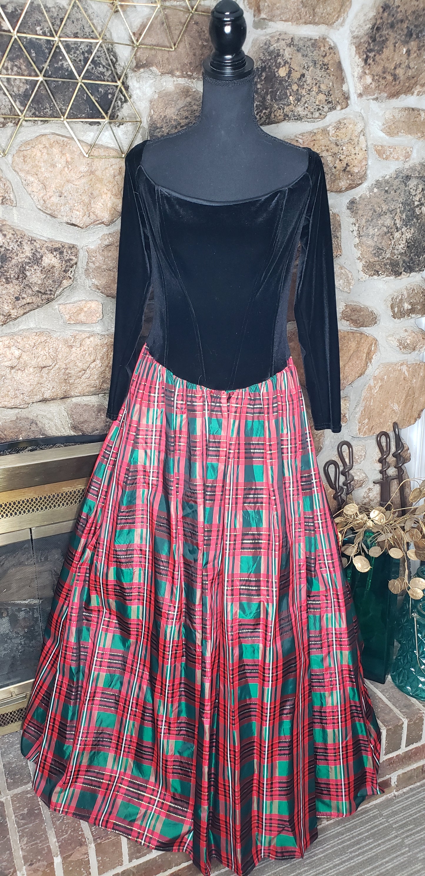 Scott McClintock Holiday Velvet Corset and Taffeta Gown
