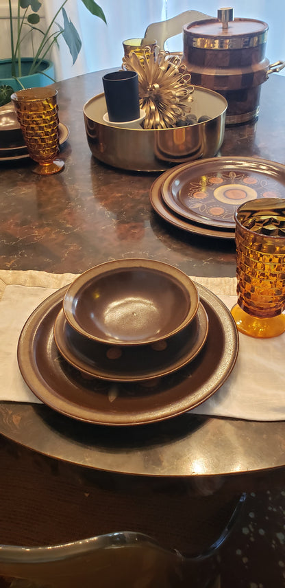 Georges Briard Aztec Stoneware Plate Set w/Platter