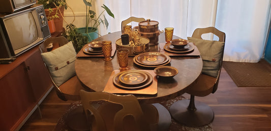 Georges Briard Aztec Stoneware Plate Set w/Platter