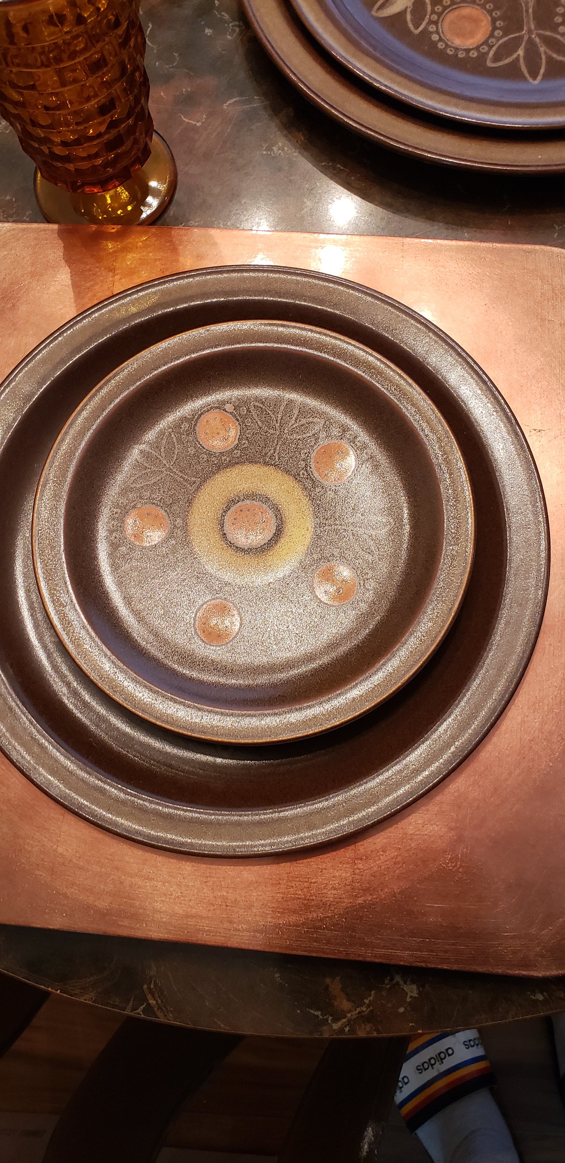 Georges Briard Aztec Stoneware Plate Set w/Platter