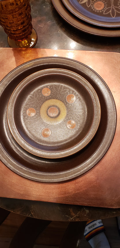 Georges Briard Aztec Stoneware Plate Set w/Platter