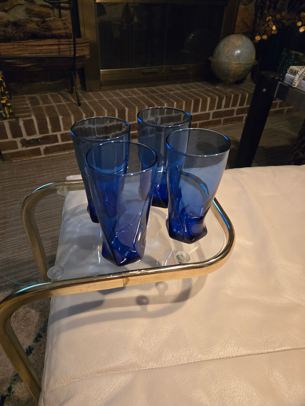Anchor Hocking Sybil Cobal Blue Glassware Set