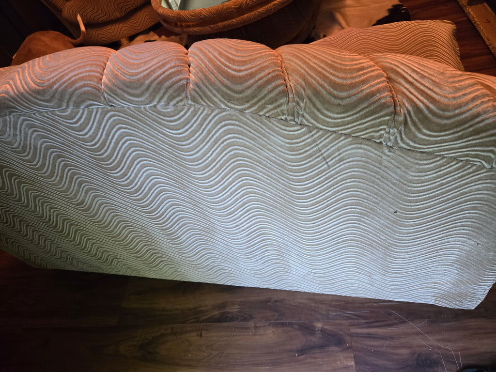 1980s Clamshell Sectional Sofa Set w/Chaise
