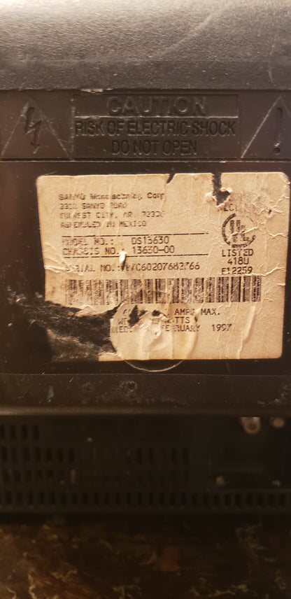 Sanyo 13" Coaxial Input Television