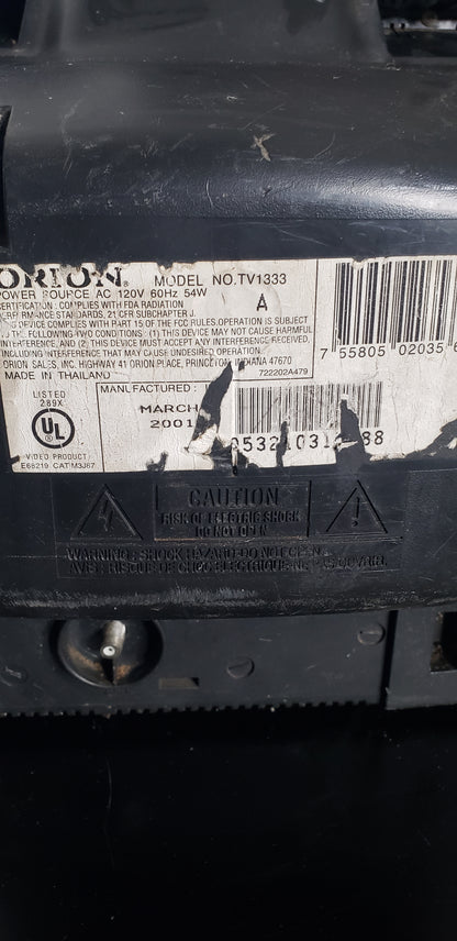 Orion 13" CRT Television