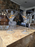 Luminescence Handblown Tall Martini Glasses