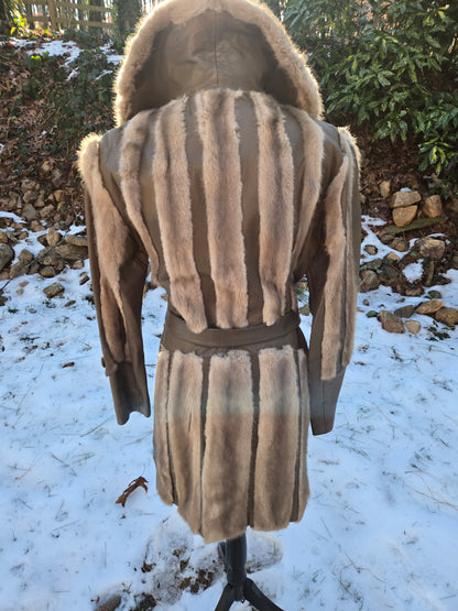 Scholls Fur Tacoma Mink/Leather Hip Coat