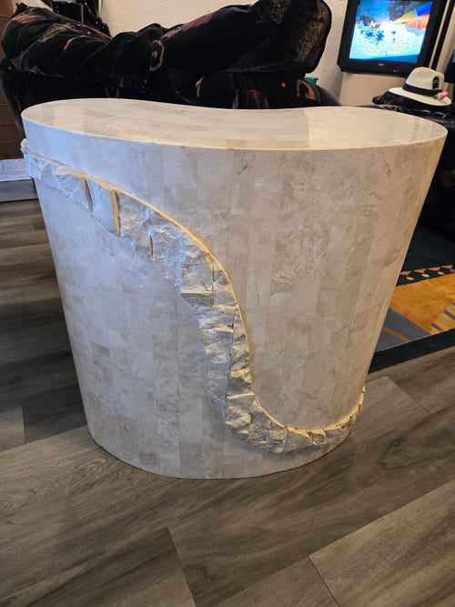 1980's Maitland-Smith Tessellated Marble End/Console Table