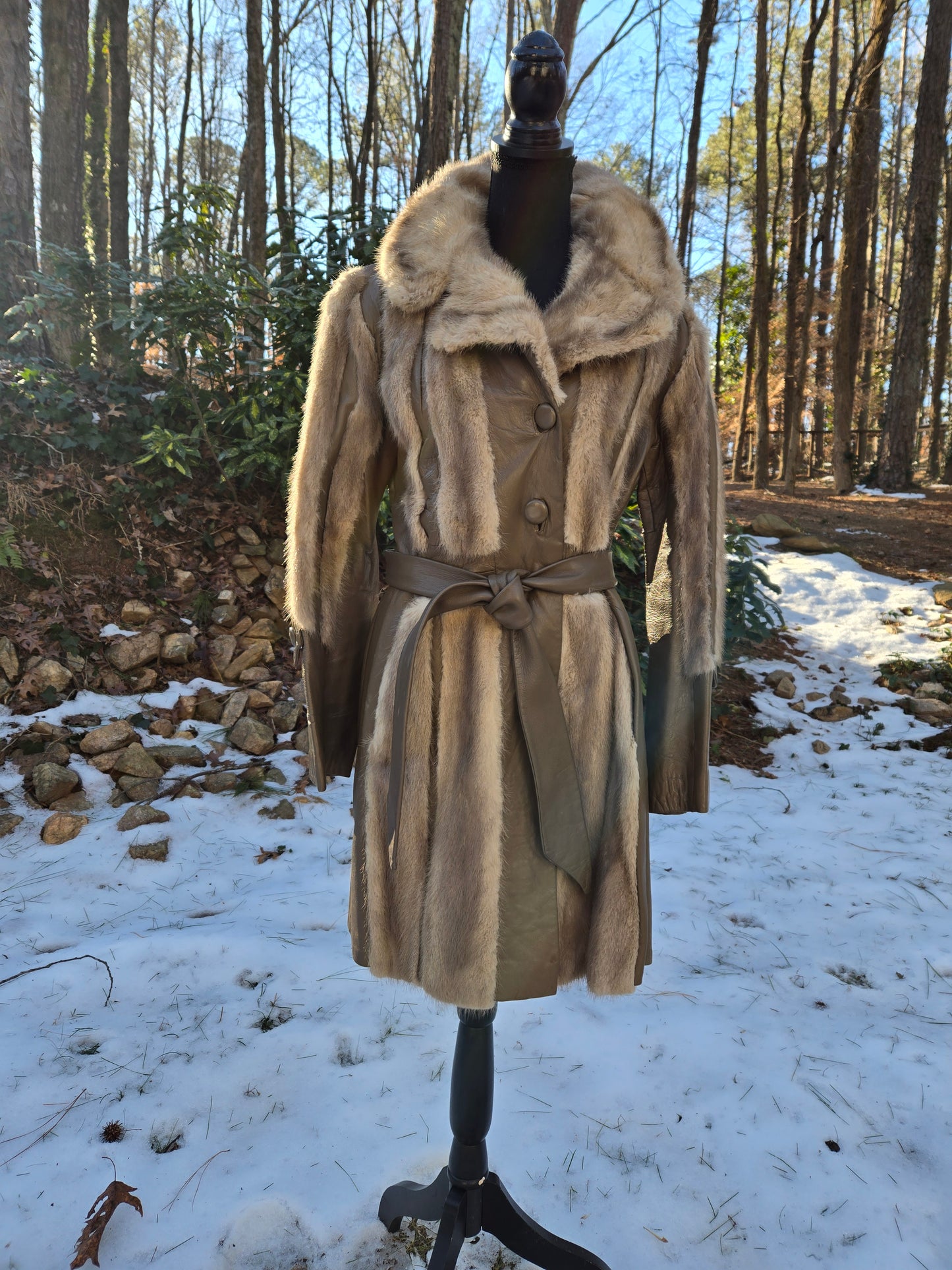 Scholls Fur Tacoma Mink/Leather Hip Coat