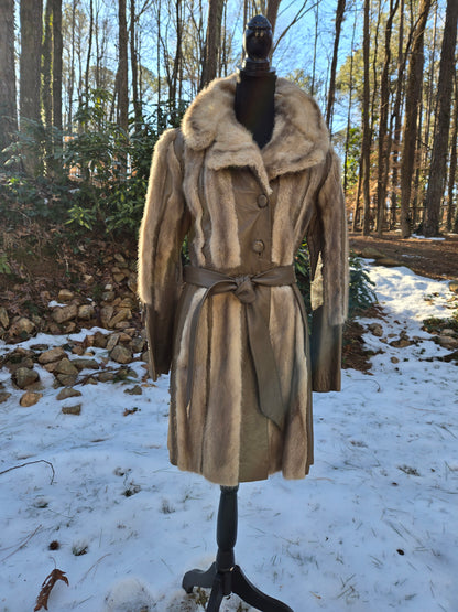Scholls Fur Tacoma Mink/Leather Hip Coat