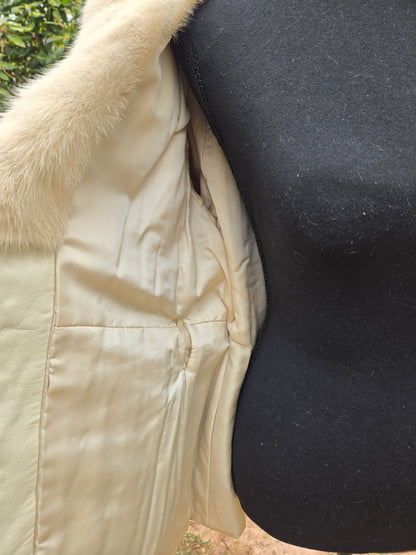 Tourmaline Mink Leather Hip Jacket