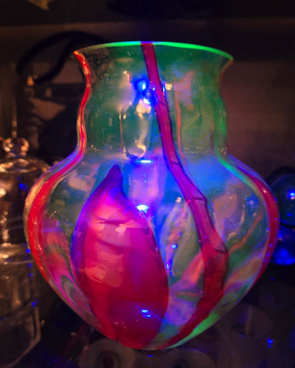 Kralik Czechoslovakia Bohemian Uranium Glass Vase