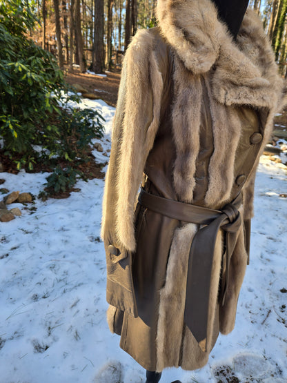 Scholls Fur Tacoma Mink/Leather Hip Coat