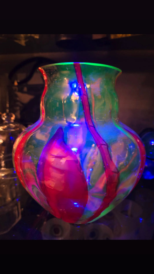 Kralik Czechoslovakia Bohemian Uranium Glass Vase