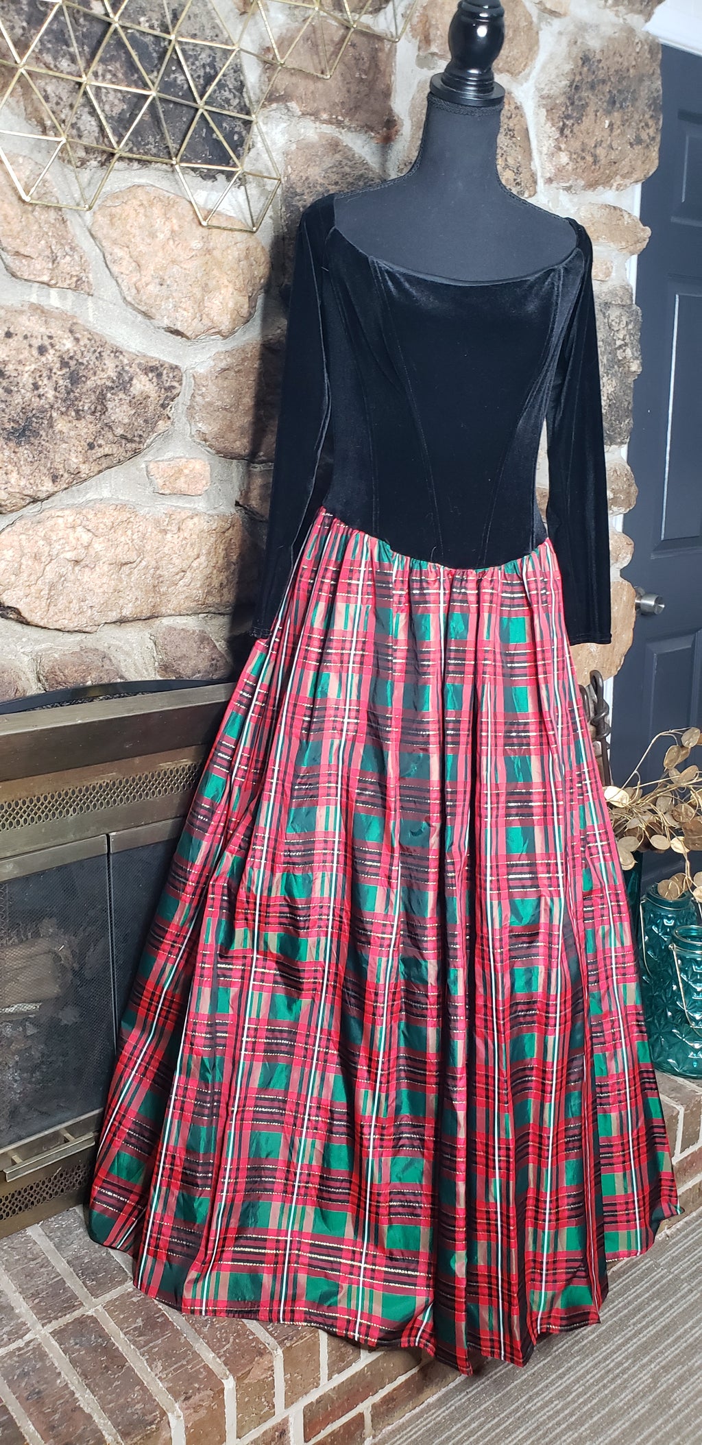 Scott McClintock Holiday Velvet Corset and Taffeta Gown