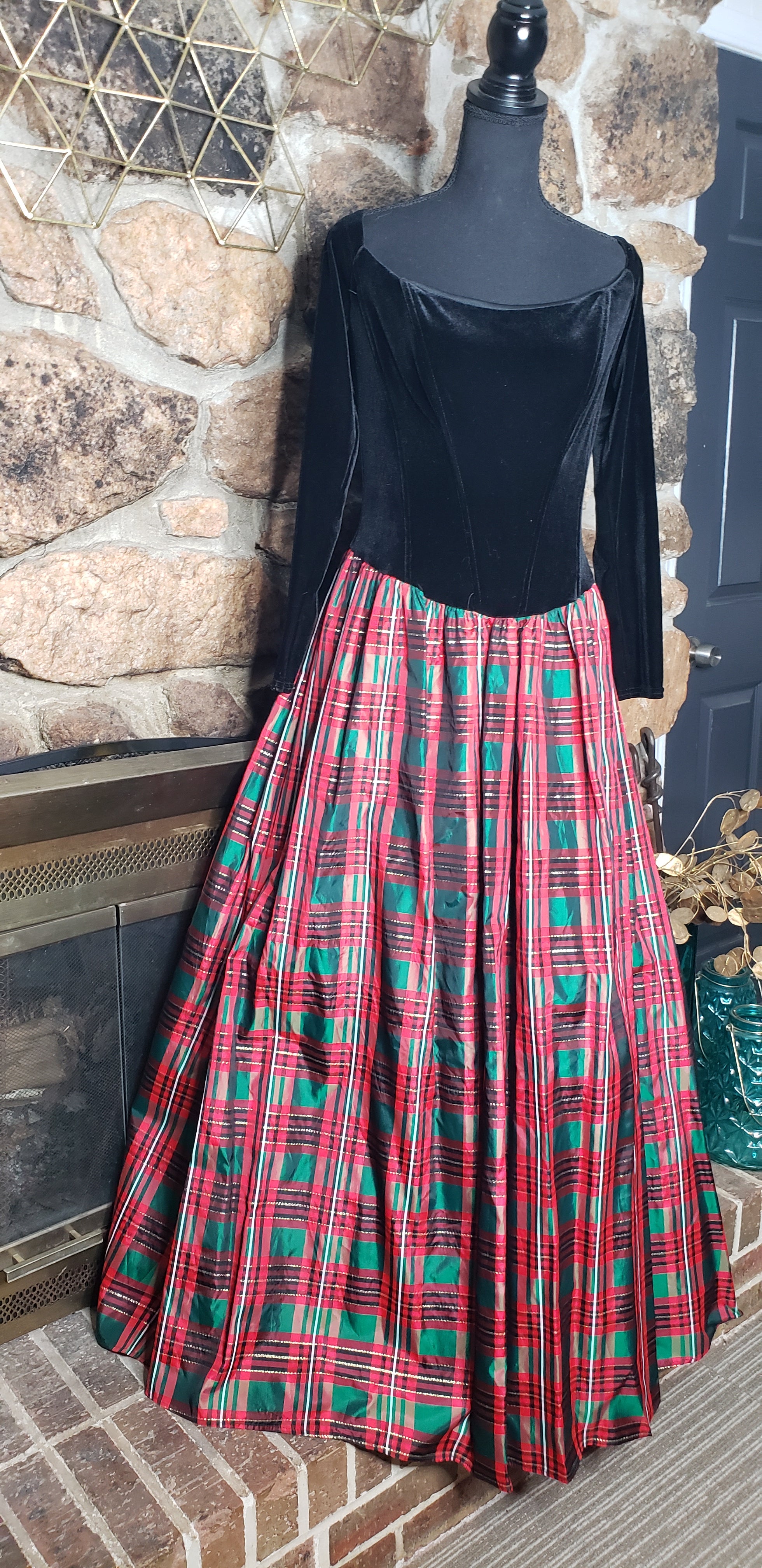 Scott McClintock Holiday Velvet Corset and Taffeta Gown