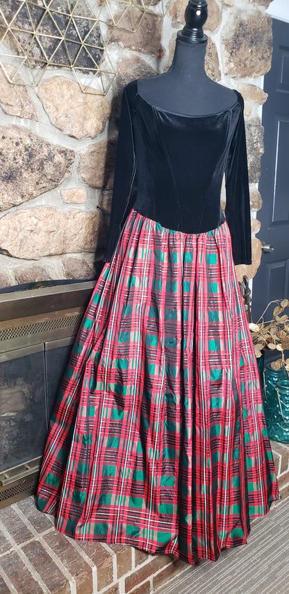 Scott McClintock Holiday Velvet Corset and Taffeta Gown