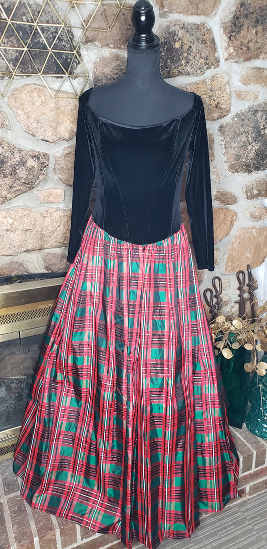 Scott McClintock Holiday Velvet Corset and Taffeta Gown