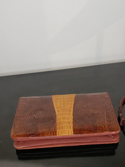 Genuine Crocodile Clutch Handbag