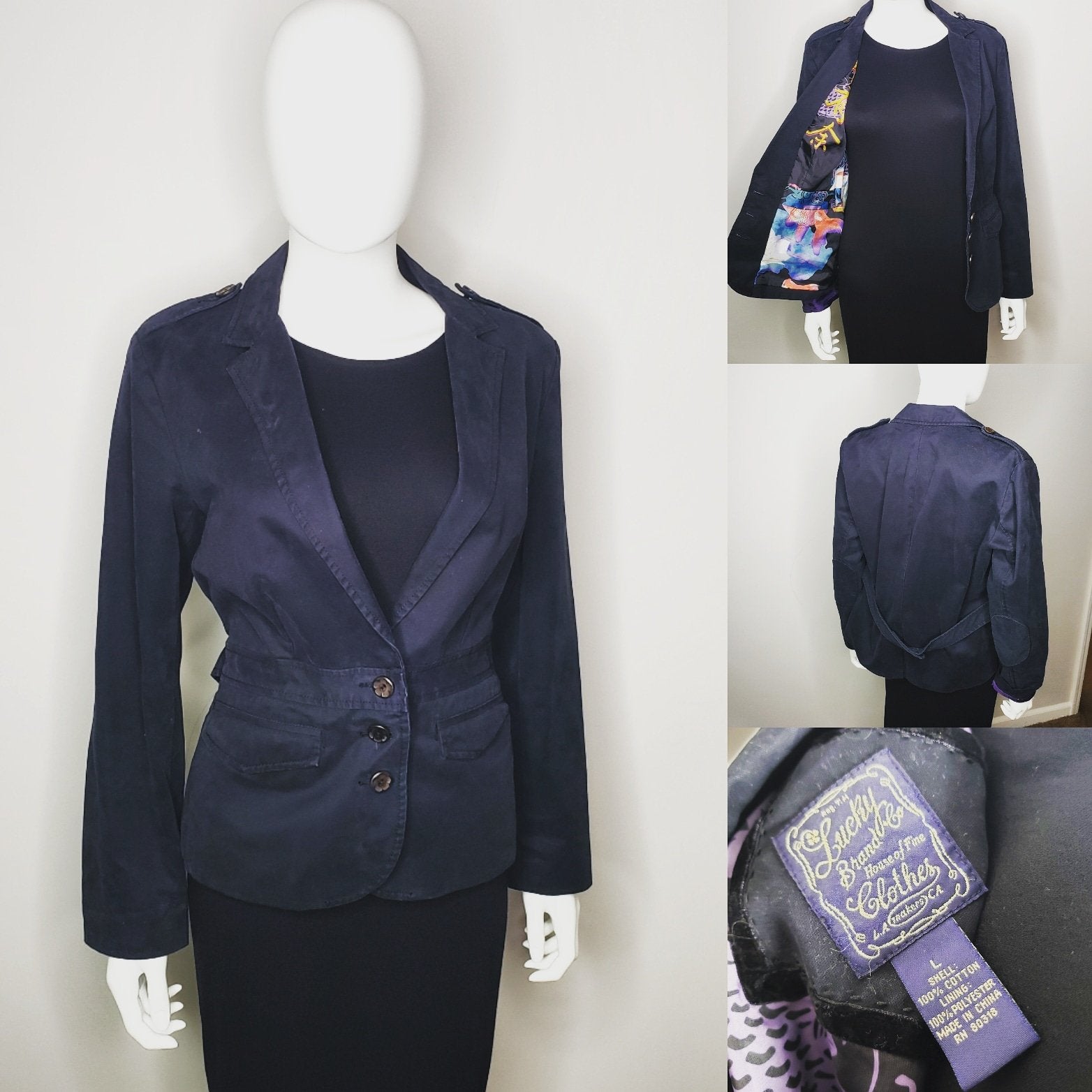 Lucky Brand Banded Waist Blazer